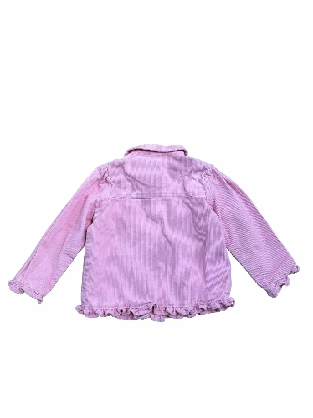 Vintage 90s Y2K Winnie the Pooh Size 3T Pink Corduroy Embroidered Jean Jacket